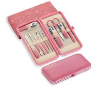 Set manicure da donna, kit per la cura delle unghie rosa per Natale e compleanno, calza della Befana, per mamma, moglie e ragazze