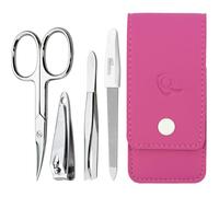 Set Manicure da Uomo e Donna, Kit da 4 Pezzi con Lima di Solingen per la cura delle Unghie, Include Forbici e strumenti di alta qualità, ideale per viaggi o uso quotidiano - Elegante e compatto