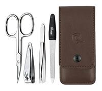 Set Manicure da Uomo e Donna, Kit da 4 Pezzi con Lima di Solingen per la cura delle Unghie, Include Forbici e strumenti di alta qualità, ideale per viaggi o uso quotidiano - Elegante e compatto