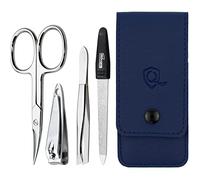 Set Manicure da Uomo e Donna, Kit da 4 Pezzi con Lima di Solingen per la cura delle Unghie, Include Forbici e strumenti di alta qualità, ideale per viaggi o uso quotidiano - Elegante e compatto