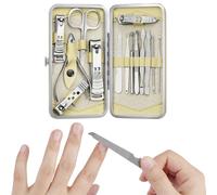 H&S Set Manicure e Pedicure Professionale - Kit Unghie Uomo Donna - Set Pedicure e Kit Manicure Completo - 14 pcs Acciaio Inox - Tagliaunghie Strumenti Unghie Mani Piedi - Include Custodia da Viaggio