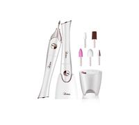 ARDES - ARMANI01 Set Manicure-Pedicure GOLDYE con Lampada Asciuga Smalto - Kit Manicure Professionale - Set Unghie 5 Accessori Testine Intercambiabili - Ideale Per Viaggio