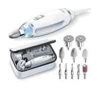 SET MANICURE/PEDICURE BEURER MP 62 luce LED, velocità regolabile, 10 accessori, impugnatura antiscivolo