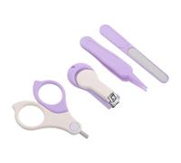 Set Manicure per Ragazzo Ragazza Forbicine, Tagliaunghie e Lima | Custodia Compatta Viola, Pinzette Incluse, Lame Ultrasottili e Bordi Arrotondati, per Viaggio e Cameretta