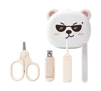 Set manicure per unghie per neonati, con 4 strumenti per la cura e custodia | 4 strumenti complementari per la toelettatura delle unghie, forme esterne arrotondate, custodia dedicata per tenere insieme