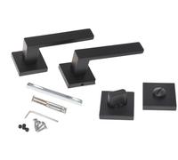Set Maniglia Porta Maniglia Inox Nera GI
