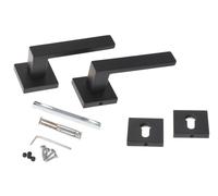 Set Maniglia Porta Maniglia Inox Nera GI