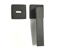 Set Maniglie in alluminio ARIENI"Quadra" per porte interne (Nero)