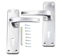 Set maniglie maniglia porta serratura a leva in alluminio con mandrino +...