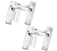 Set maniglie maniglia porta serratura a leva in alluminio con mandrino +...