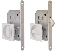 ® Set MANIGLIE per PORTA Interna in Legno a SCOMPARSA SCORREVOLE KIT Con SERRATU