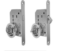 Set MANIGLIE per PORTA Interna in Legno a SCOMPARSA SCORREVOLE KIT Con SERRATURA