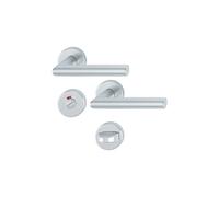 HOPPE, 3286551, Manico set con rosette WC Amsterdam anodizzato, argento