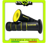 SET MANOPOLE PER MOTO SCOOTER MOTARD ENDURO CROSS UNIVERSALI CHIUSE KOSO GIALLE