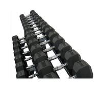 Set Manubri Esagonali Gommati da 2,5 Kg a 25 Kg (10 paia) - Peso Totale 225kg