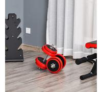 Set manubri Homcom 20 kg 2 in 1 con 8 dischi Barre Biella