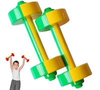 Set manubri per bambini, set pesi per bambini 7, 9x3, 2 pollici, bilanciere liscio per in ABS per casa, palestra, verde