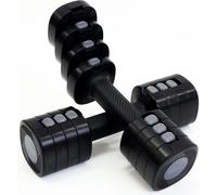 Set Manubri Regolabili Set 2 Pesi da 1 a 2,5 Kg Dumbbell 4 in 1 Attrezzatura Fitness Palestra Casa Allenamento (Nero)
