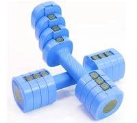 Set Manubri Regolabili Set 2 Pesi da 1 a 2,5 Kg Dumbbell 4 in 1 Attrezzatura Fitness Palestra Casa Allenamento (Azzurro)
