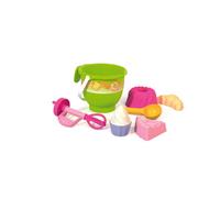 Simba Piccolo set da forno - Set di 7 giocattoli di sabbia con ciotola, frullatore, stampo per torta - plastica colorata dai primi mesi di vita
