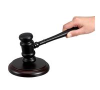 Set martelletto in legno e blocco sonoro, finitura lucida, impugnatura ergonomica, supporto for giudice, for avvocati, aule di tribunale, riunioni, aste Martelli da carpentiere