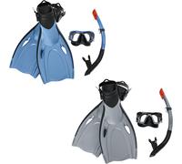 Set Maschera + Boccaglio + pinne 37,5/41 da Sub Snorkeling immersione Bestway