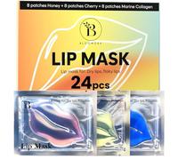 Set Maschere Labbra (24 pezzi) - Collagene Marino, Ciliegia e Miele - Maschera Labbra Idratante, Antirughe e Anti-età per Donne - Lip Masque - Cura della Pelle per San Valentino