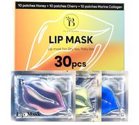 Set Maschere Labbra (30 pezzi) - Collagene Marino, Ciliegia e Miele - Maschera Labbra Idratante, Antirughe e Anti-età per Donne - Lip Masque - Cura della Pelle per San Valentino