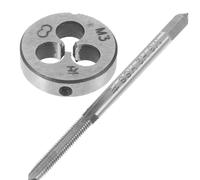 Set Maschi e Filiere per Filettatura a Senso Inverso, Metallo Argento | Filettature Grosse e Fini, Trasporto Facile, Uso Semplice, Custodia, per Lavori di Officina