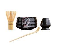 Set Matcha in ceramica - Frusta e pala per matcha | Set da tè naturale creativo per la preparazione perfetta, professionali per la casa, e i giri sociali