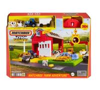 Matchbox Action Drivers - Avventure in Fattoria, playset con Trattore in Scala 1:64, rimorchio, 2 balle di Fieno e Animali Inclusi, Giocattolo per Bambini, 3+ Anni, HRY42
