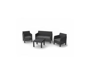 Set Matilde 2 Poltrone 1 Divano da due posti e 1 Tavolo Antracite