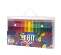 Set matite colorate 160 pezzi base olio astuccio trasporto eco-design
