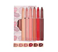 Set Matite Rossetto Opaco, Matita Labbra Vellutata, Matita Roteante Opaca, Rossetto Idratante Resistente Alle Sbavature, Penna Tinta Labbra Trucco Per Tutte Le Pelli (A)