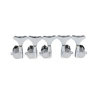 Set Meccaniche Chitarra Set Accordatori Da 5 Pezzi Per Basso Elettrico A Corde(3L2R Chrome)