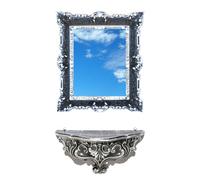 SET MENSOLA + SPECCHIO RETTANGOLARE STILE BAROCCO ARREDAMENTO PARETE INGRESSO