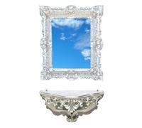 SET MENSOLA + SPECCHIO RETTANGOLARE STILE BAROCCO ARREDAMENTO PARETE INGRESSO