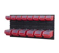 Set mensole a parete scatole 14 scatole impilabili rosse