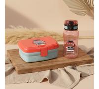 LÄSSIG Set di pranzo e biberon - Set da pranzo con cestino e biberon (460 ml)/Tiny Drivers Fire Engine