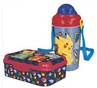 Set Merenda Pokemon bambino - Portapranzo 1 Scomparto e Borraccia 465 ml, Pranzo e Merenda, Ideale per Bambini e Fan Pokemon