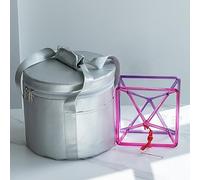 Set Merkaba for canto dei chakra al quarzo, piramide di cristallo for canto con percussore e cinghia sospesa, strumento a percussione for meditazione yoga e guarigione del suono, doppio colore(5inch+c