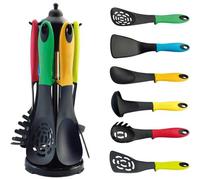 Set Mestoli da Cucina 7 Pz Per Uso Alimentare Cucchiaio Spatola Mestolo Resistenti al Calore Antiaderenti Casa Accessori Antiaderente (Multicolor)