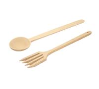 Set Mestoli XL in Legno Cucina Cucchiaio 57 cm e Forchetta 51 cm