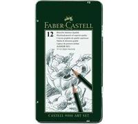 Set metallo Art - con 12 matite nere di grafite da 8B a 2H