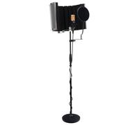Set Microfono Condensatore Diaframma Largo Studio Supporto Cavo Windscreen Nero