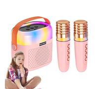 Set microfono e altoparlanti, macchine da canto portatili per 1200 mAh | 2 microfoni senza fili, altoparlante karaoke, di karaoke a casa, per Natale Halloween