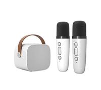 Set Microfono Karaoke For Bambini Mini Audio Con Altoparlante Bluetooth Il Miglior Regalo For I For L'intrattenimento Domestico All'aperto KTV Riproduzione Chiara Del Suono(White 2mic SK2)
