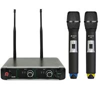Set microfono palmare microfono a gelato doppio UHF SU20 blu + giallo