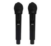 Set Microfono Wireless Dinamico con Riduzione del Rumore e Copertura in Cristallo, Microfono Portatile in Metallo 2 Pezzi per Lezioni di Canto Karaoke con Ricevitore