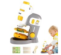 Set microscopio per bambini - Giocattolo per l'apprendimento scientifico da 5,51 pollici | Microscopio manuale in ABS da 4,33 pollici - Osservazione del colore ad alto ingrandimento per bambini